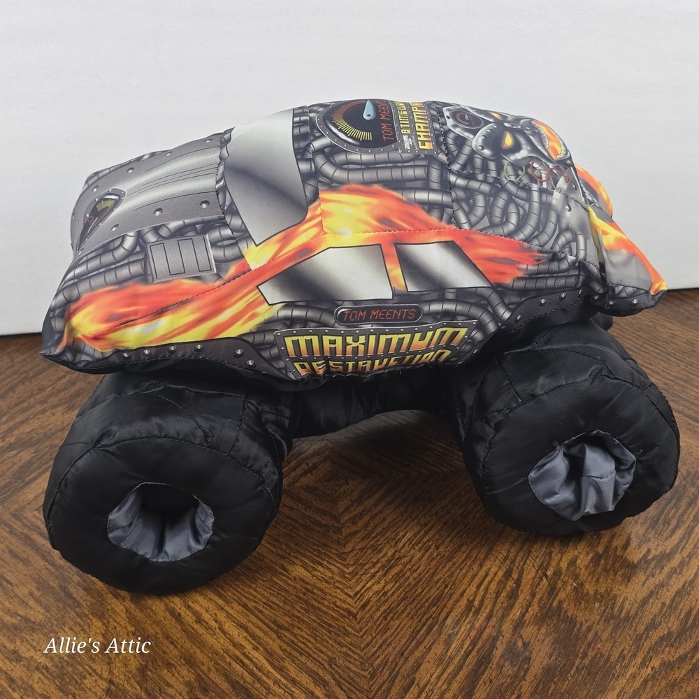 Monster Jam Tom Meents Maximum Destruction Truck Soft Toy 2009 Stuffed Plush 14"